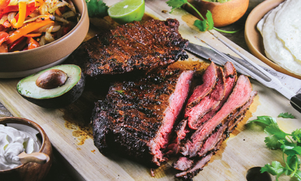 Flank Steak Fajitas & Classic Guacamole