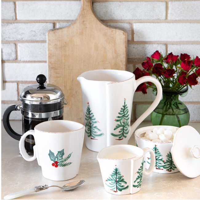 Vietri Lastra Evergreen Mug in situ