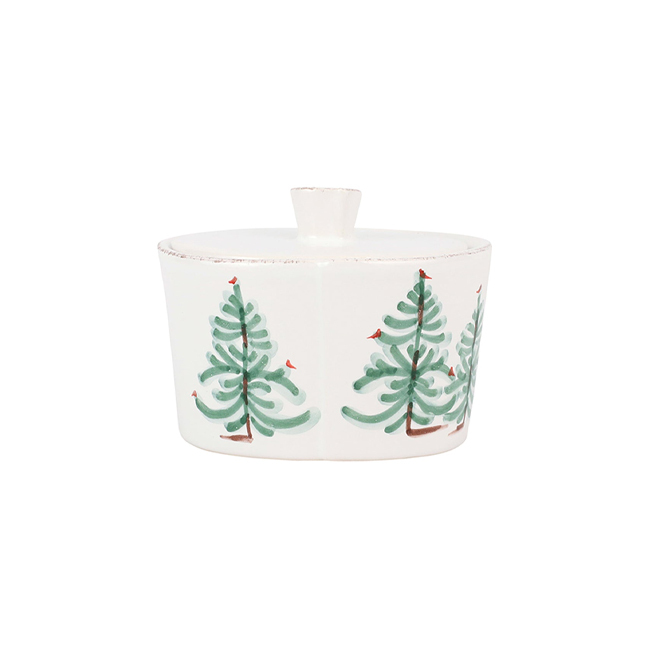 Vietri Lastra Holiday Sugar Bowl