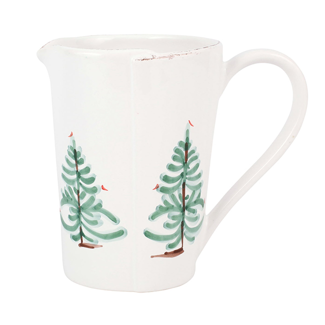 Vietri Lastra Holiday Pitcher 