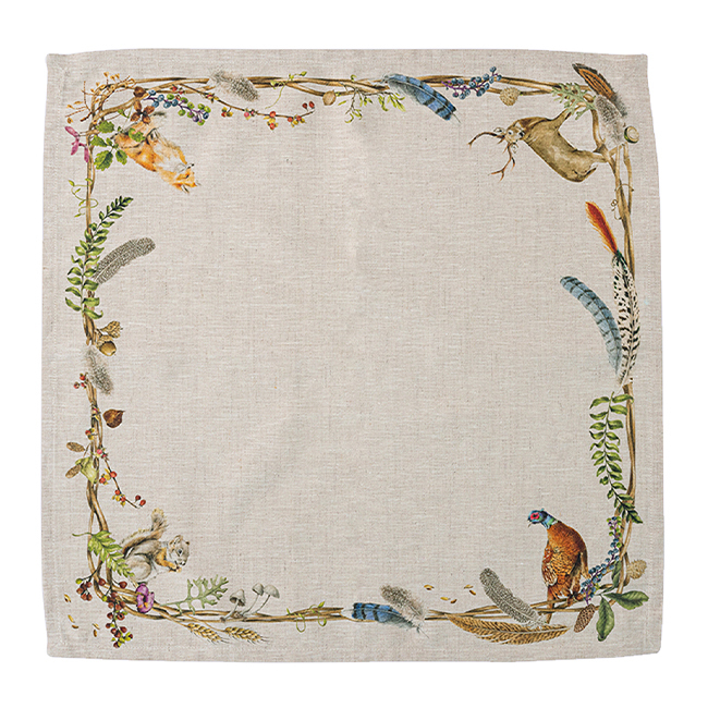 Juliska Forest Walk Napkin with Animals | Multi