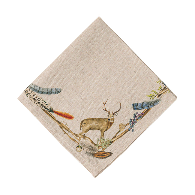 Juliska Forest Walk Napkin with Animals | Multi