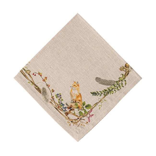 Juliska Forest Walk Napkin with Animals | Multi