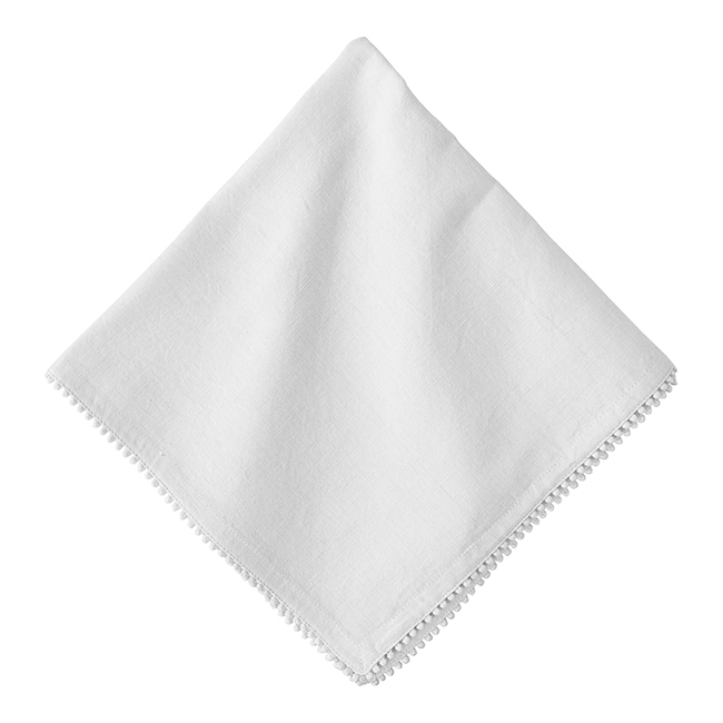 Juliska Berry Trim Napkin | White