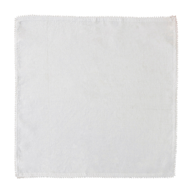 Juliska Berry Trim Napkin | White - flat