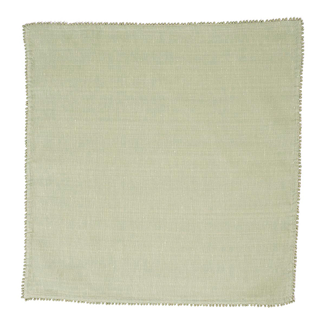 Juliska Berry Trim Napkin | Watercress - flat