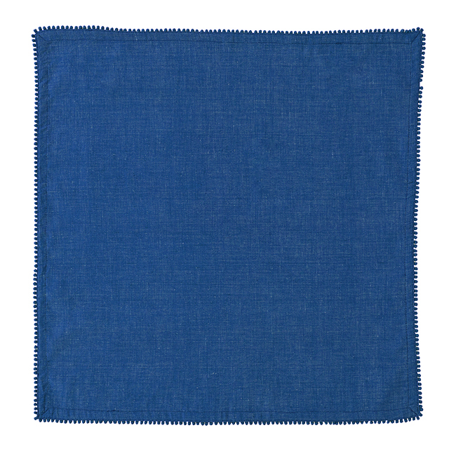 Juliska Berry Trim Napkin | Navy - flat