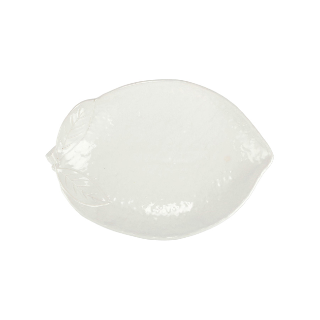 Vietri Limoni White Figural Lemon Platter