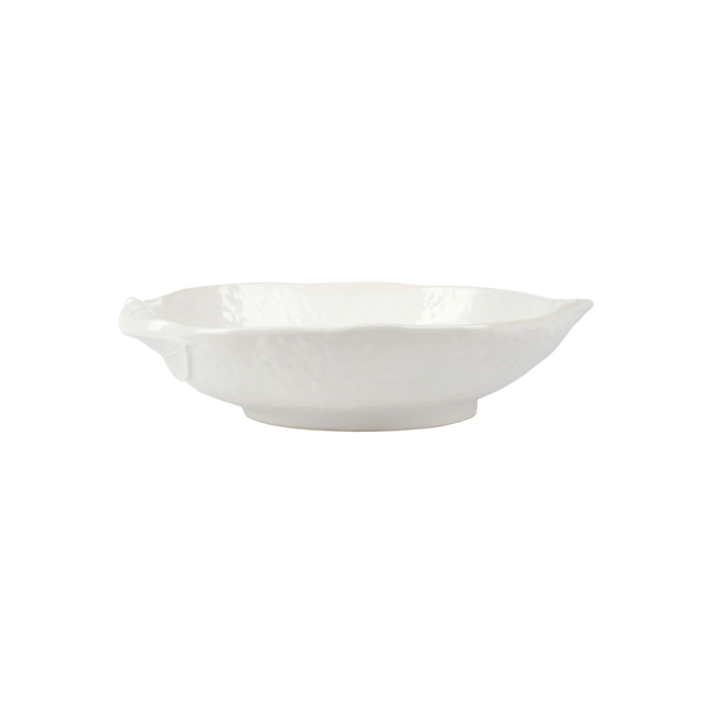 Vietri Limoni White Figural Lemon Medium Bowl Side