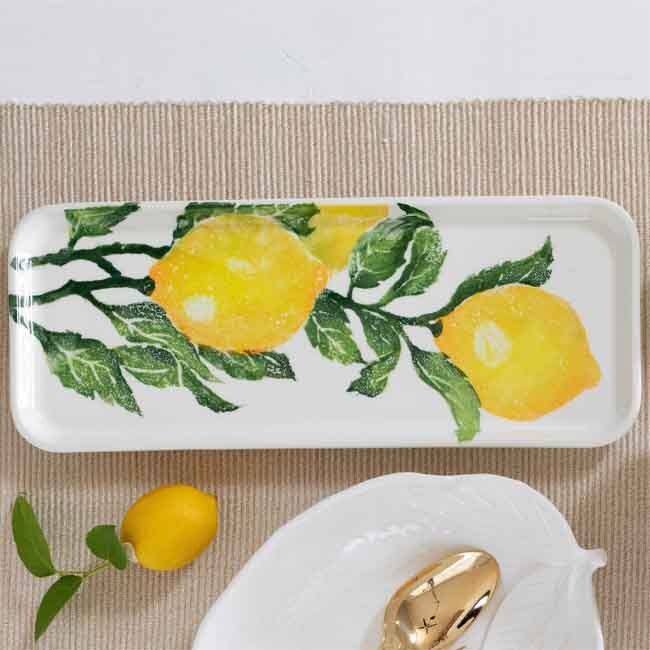 Vietri Limoni Rectangular Tray Lifestyle