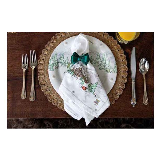 Tuxedo Evergreen Napkin Ring w/ Placesetting