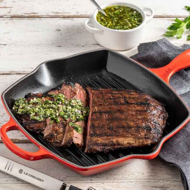 Le Creuset Signature 11.75” Cast Iron Square Skillet Grill