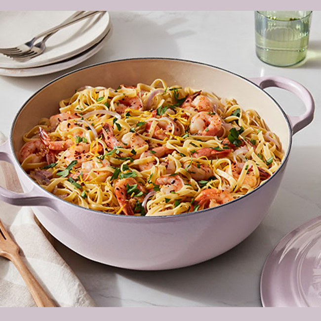 Le Creuset Signature 7.5 Qt Round Chef’s Oven | Shallot - Lifestyle