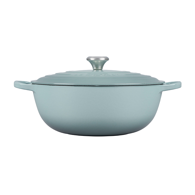 Le Creuset Signature 7.5 Qt Round Chef’s Oven | Sea Salt - side