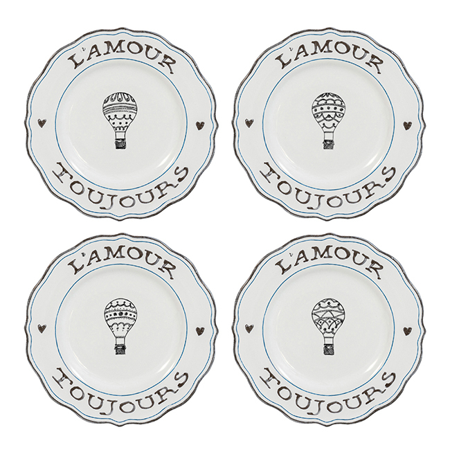 Juliska L'Amour Toujours Dessert/Salad Plates | Set of 4