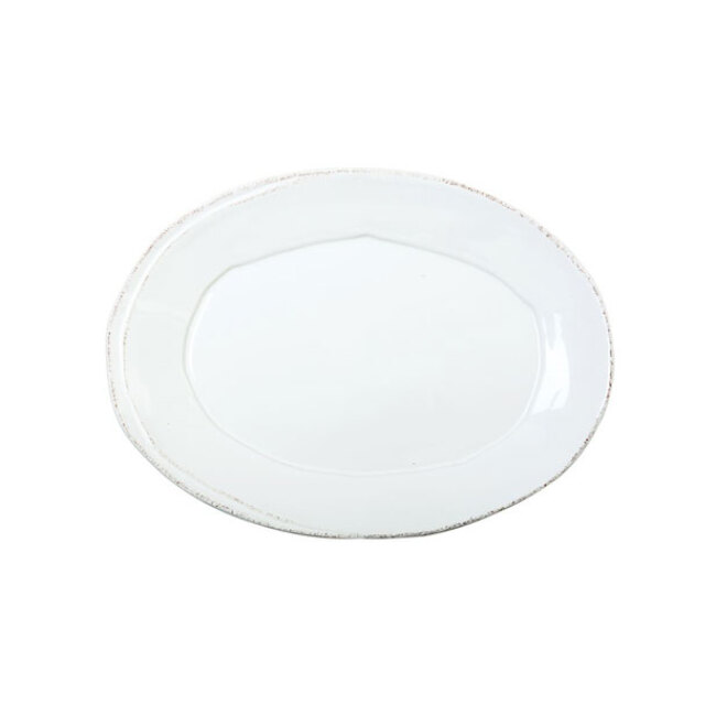 Vietri Lastra White Small Oval Platter