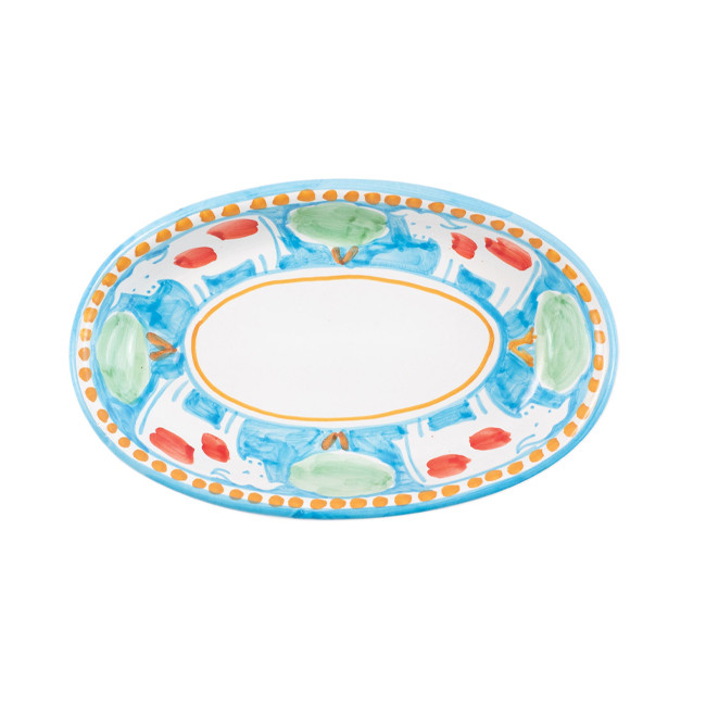 Vietri Campagna Small Oval Tray - Mucca