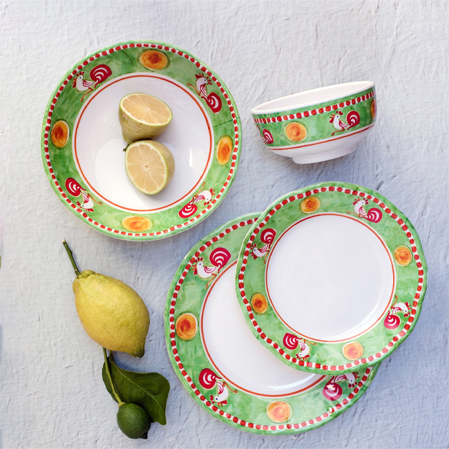 Vietri Campagna Melamine Salad Plate | Gallina place setting