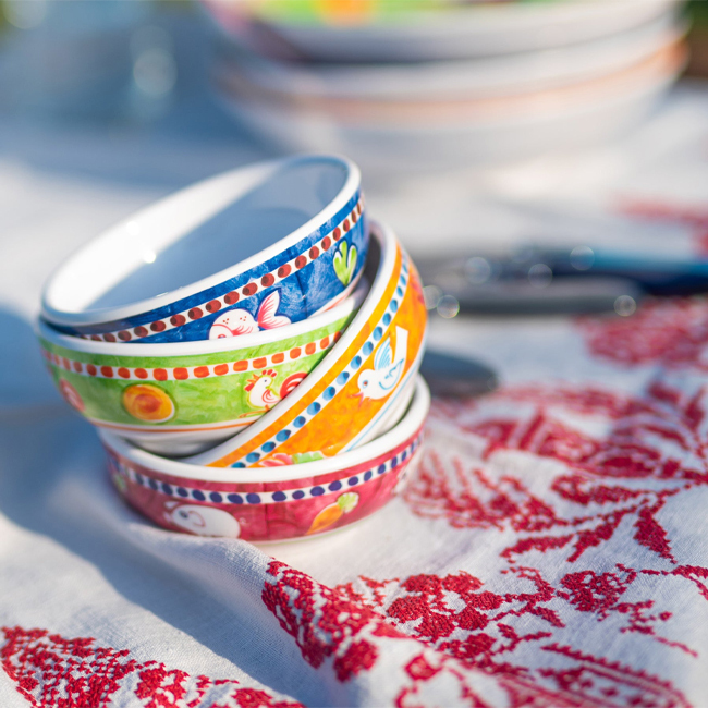 Vietri Campagna Melamine Olive Oil Bowl | Porco - lifestyle