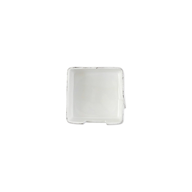 Vietri Melamine Lastra White Cocktail Napkin Holder - Top