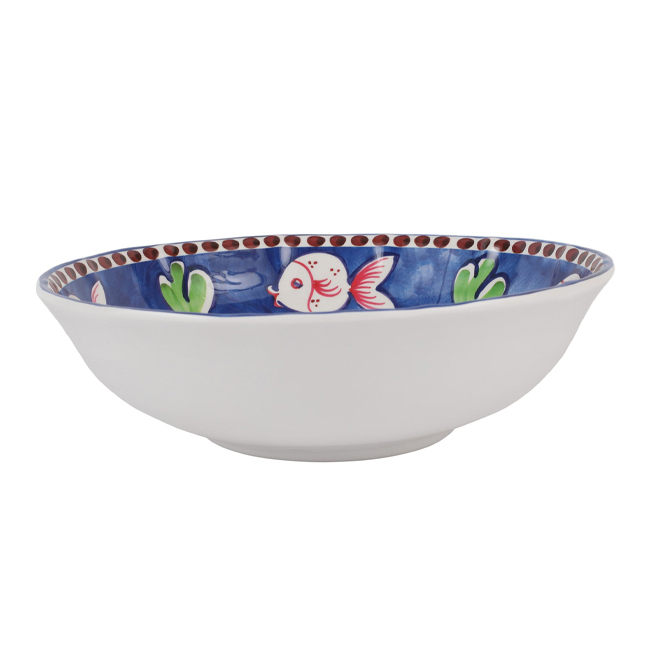 Vietri Campagna Melamine Serving Bowl | Pesce - side