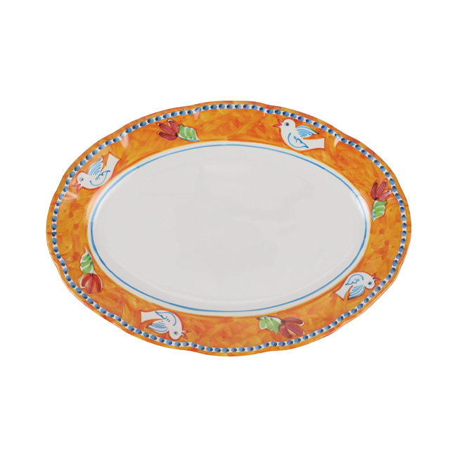 Vietri Campagna Melamine Oval Platter | Uccello