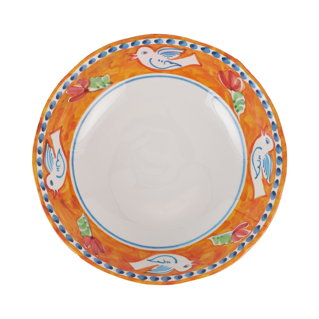 Vietri Campagna Melamine Serving Bowl | Uccello - top