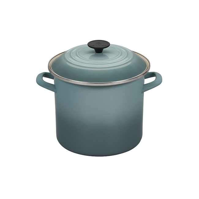 Le Creuset 8 Qt Enamel on Steel Stockpot | Sea Salt