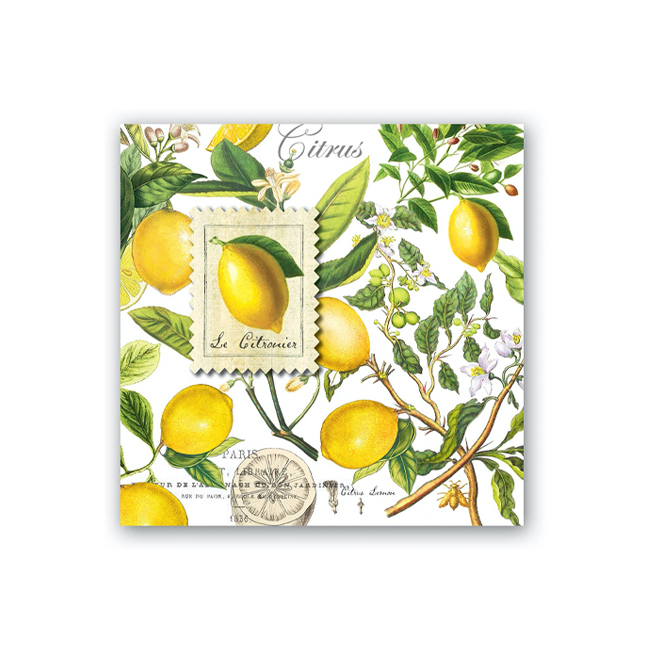 Michel Design Works Lemon Basil Cocktail Napkins