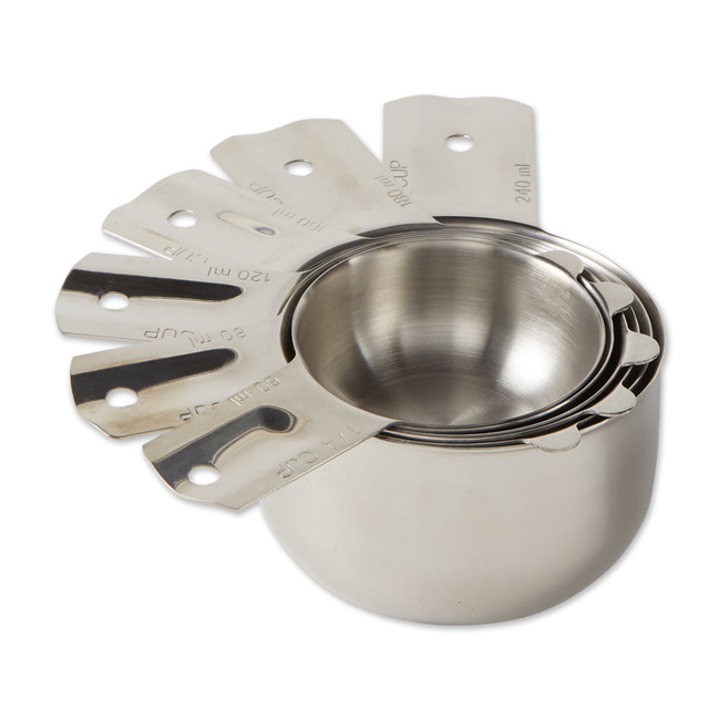 RSVP Stainless Steel Nesting Measuring Cup Set of 6