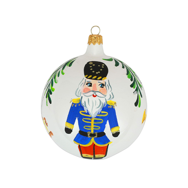 Vietri Nutcrackers Blue Nutcracker Ornament - Front