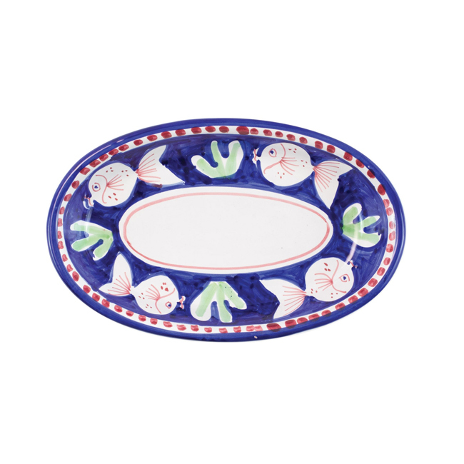 Vietri Campagna Small Oval Tray - Pesce