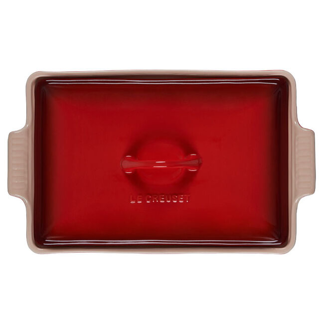 Le Creuset Heritage 4 Qt. Rectangular Casserole - Cerise - Top