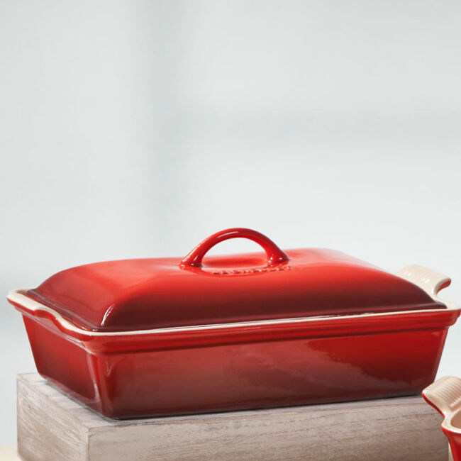 Le Creuset Heritage 4 Qt. Rectangular Casserole - Cerise