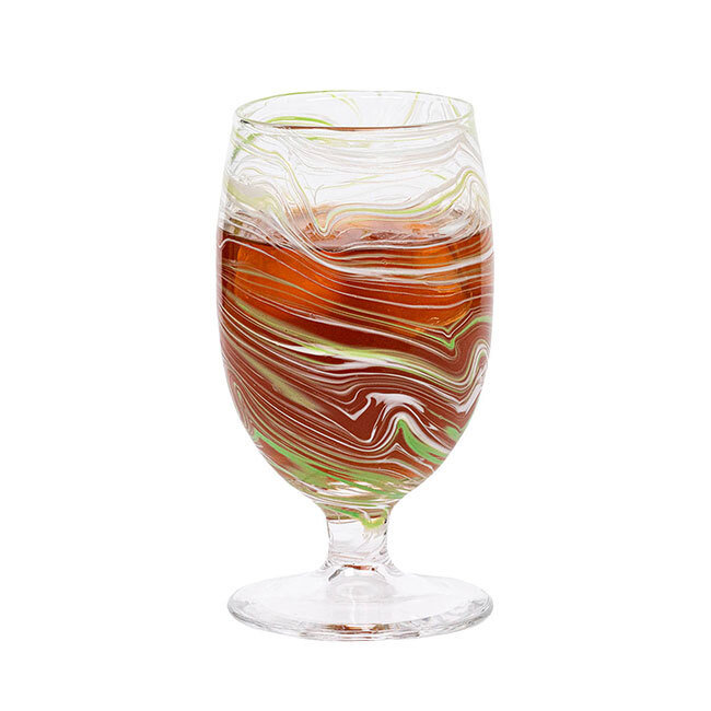 Juliska Puro Marbled Goblet | Green