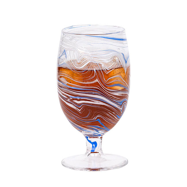 Juliska Puro Marbled Goblet | Blue