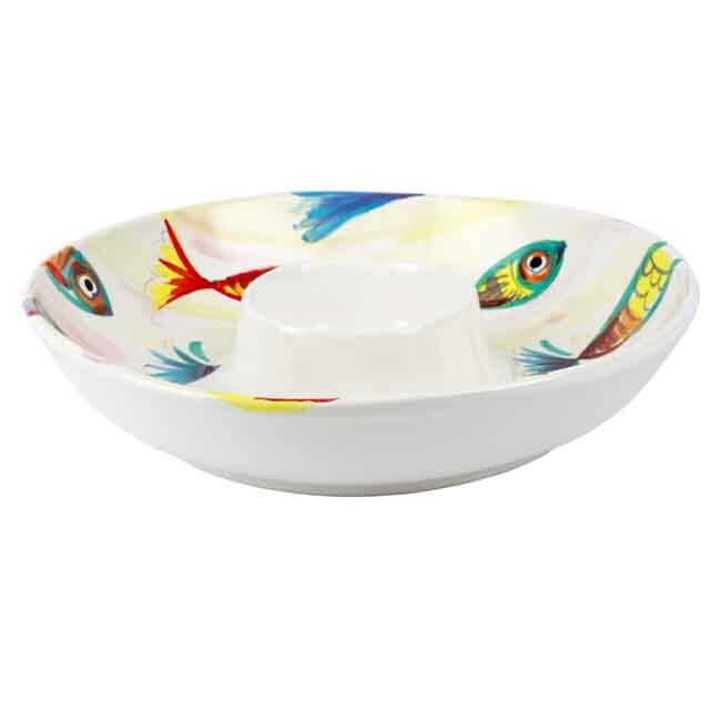 Vietri Pesci Colorati Chip and Dip (Bowl/Platter)