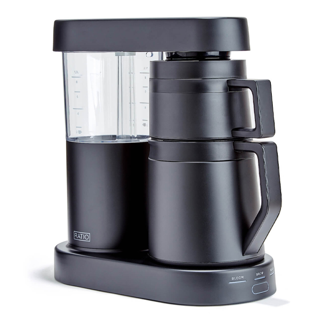 Ratio Six | Coffee Maker | Black 3/4 view