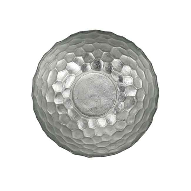 Vietri Rufolo Glass Platinum Honeycomb Medium Bowl - Top