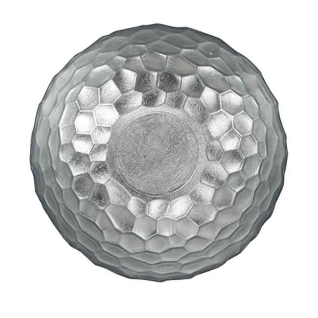 Vietri Rufolo Glass Platinum Honeycomb Large Bowl - Top