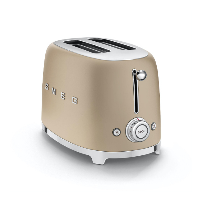 Smeg 2-Slice Toaster | Champagne