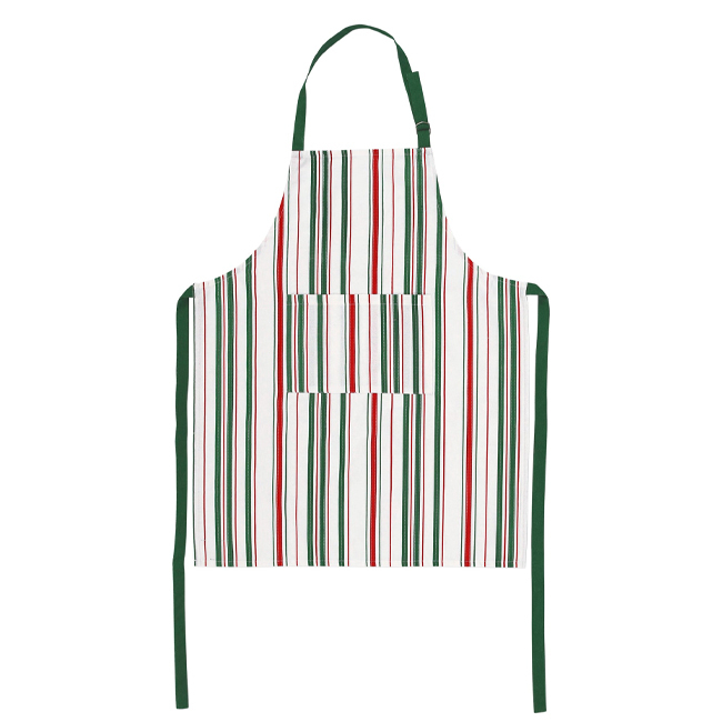 Viva by Vietri Bohemian Linens Stripe Red/Green Apron