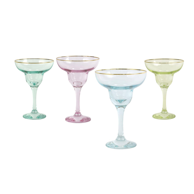 Viva by Vietri Rainbow Margarita Glass Group