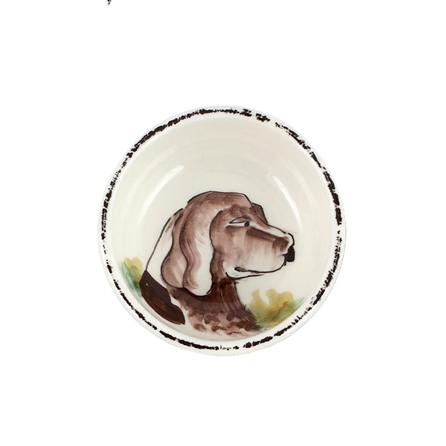 Vietri Wildlife Condiment Bowl - Spaniel