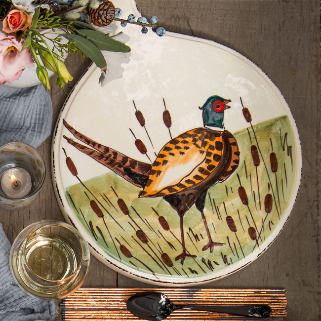 Vietri Wildlife Pheasant Cheese Board